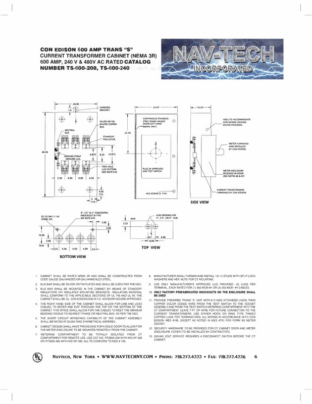 Con Ed TS600-208 & TS600-480 drawing